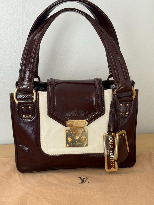Louis Vuitton RARE Limited Edition 2002-2003 Cruise Line Sac Bicolor Patent Leather