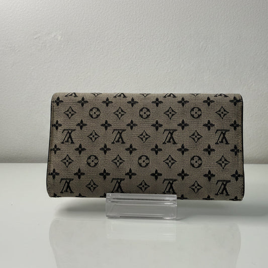 Louis Vuitton Monogram Mini Lin Blue Porte Tresor International