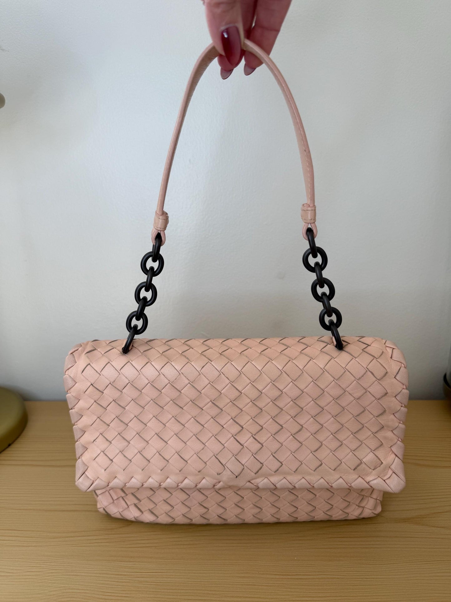 Bottega Veneta Olympia Intrecciato Leather Handbag