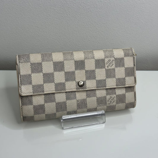 Louis Vuitton Sarah White Damier Azur Long Wallet