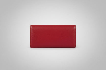 Chanel Red Caviar Leather CC Timeless Flap Wallet