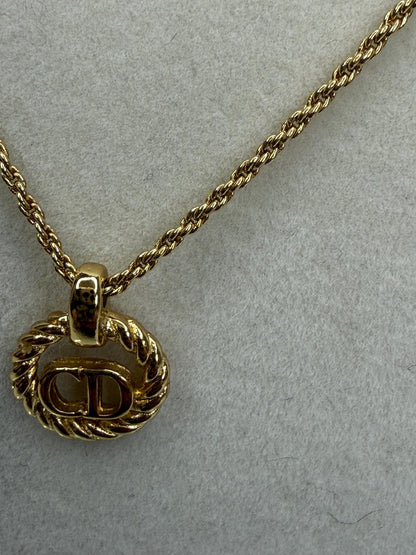 Christian Dior “CD  rope charm with rope chain Necklace