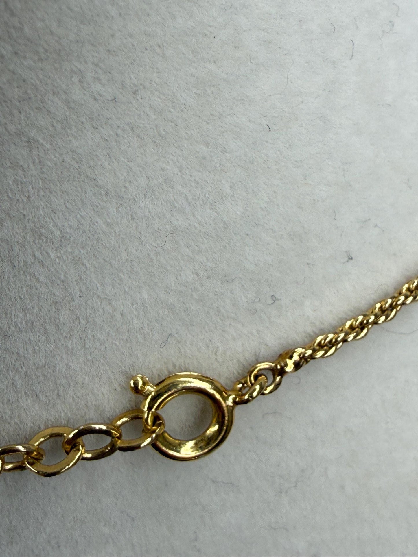 Christian Dior “CD  rope charm with rope chain Necklace