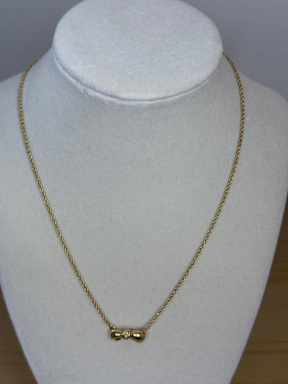 Christian Dior Vintage Bow Necklace with Rhinestones