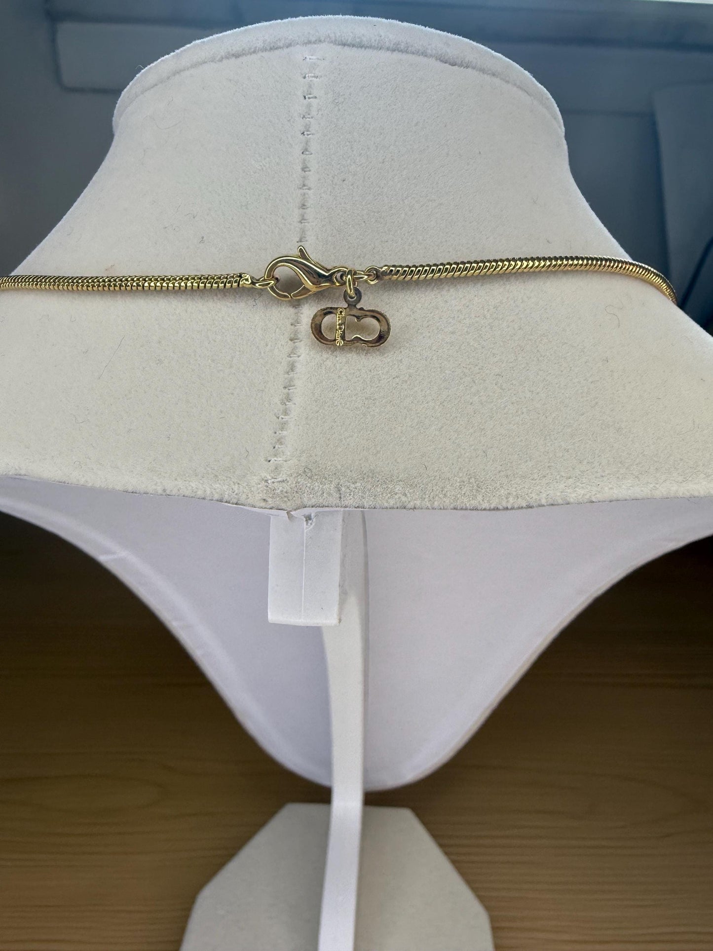 Christian Dior “Dior" Charm Circle Necklace
