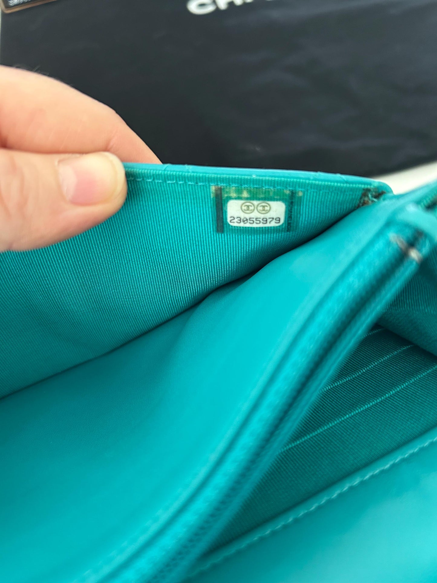 Chanel Classic Wallet On Chain in Teal Quilted  Lamskin Leather