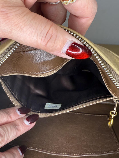 Chanel Vintage Beige Lambskin Leather Camera Bag