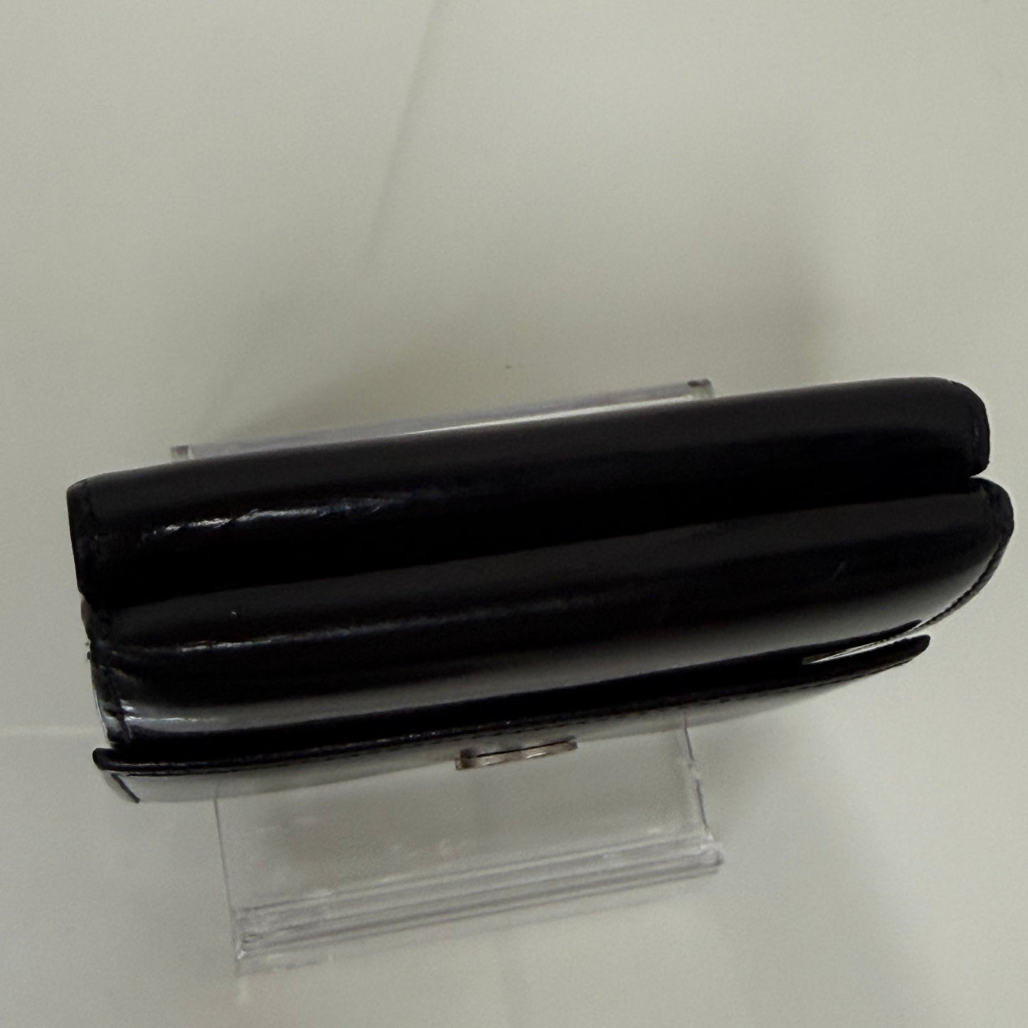 Chanel Black Patent Leather Compact Wallet