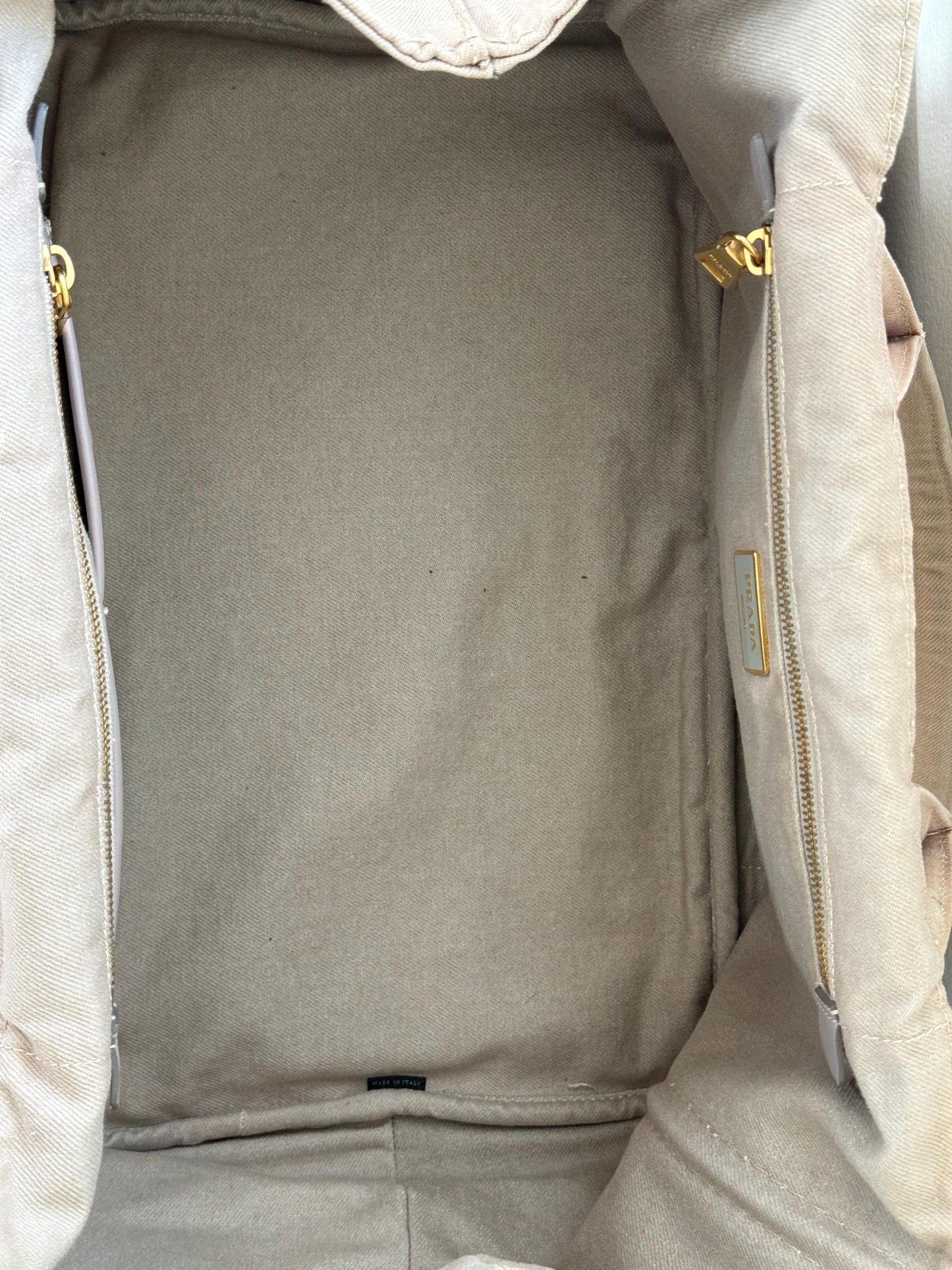 Prada Canapa Large Corda Beige Denim