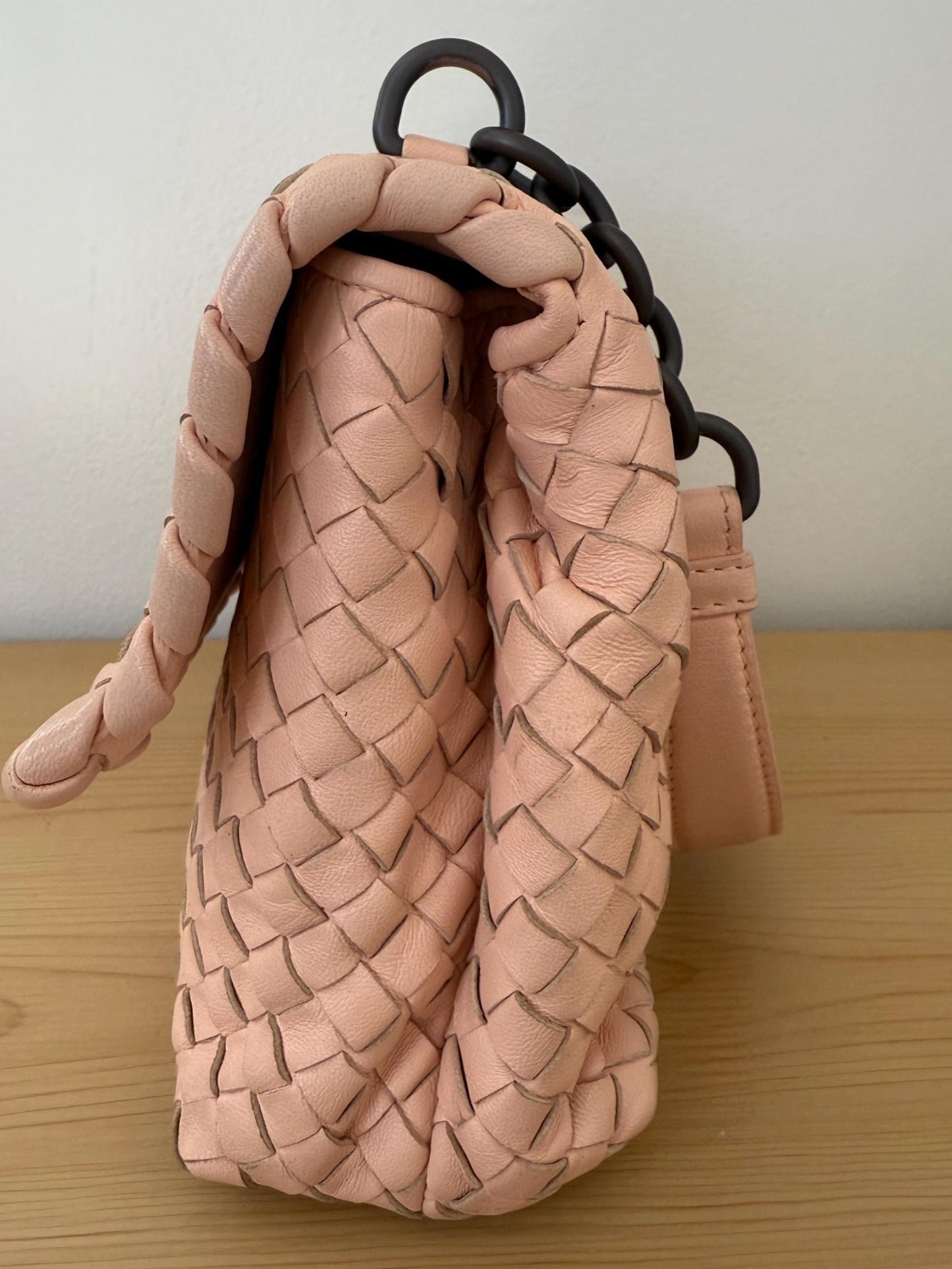 Bottega Veneta Olympia Intrecciato Leather Handbag
