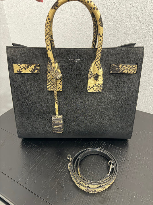 Saint Laurent Sac De Jour Python Bag