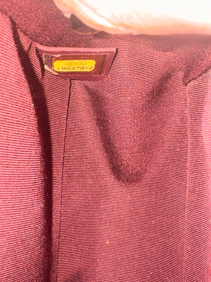 Chanel Velvet Tweed Quilted Medium Boy Flap Burgundy