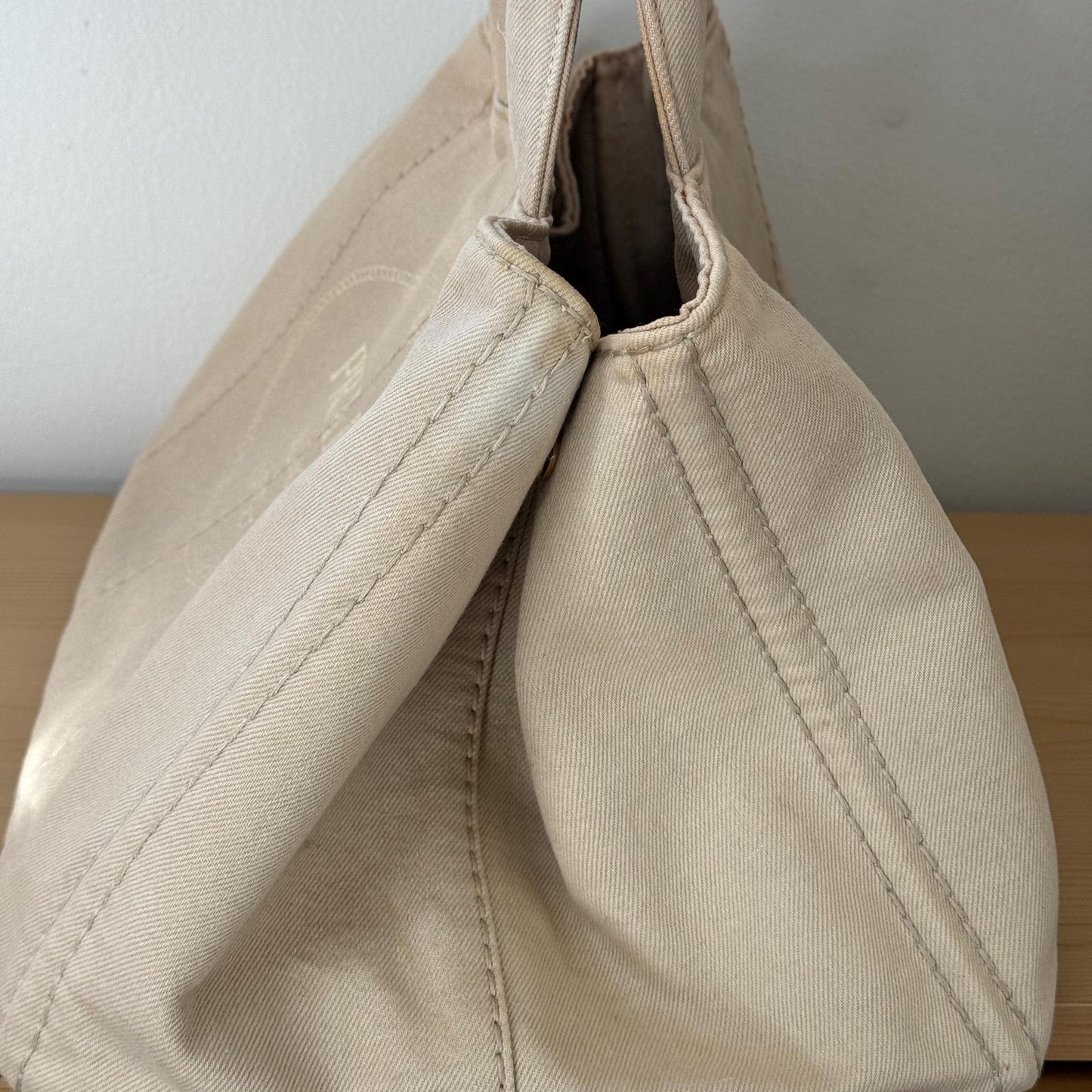 Prada Canapa Large Corda Beige Denim