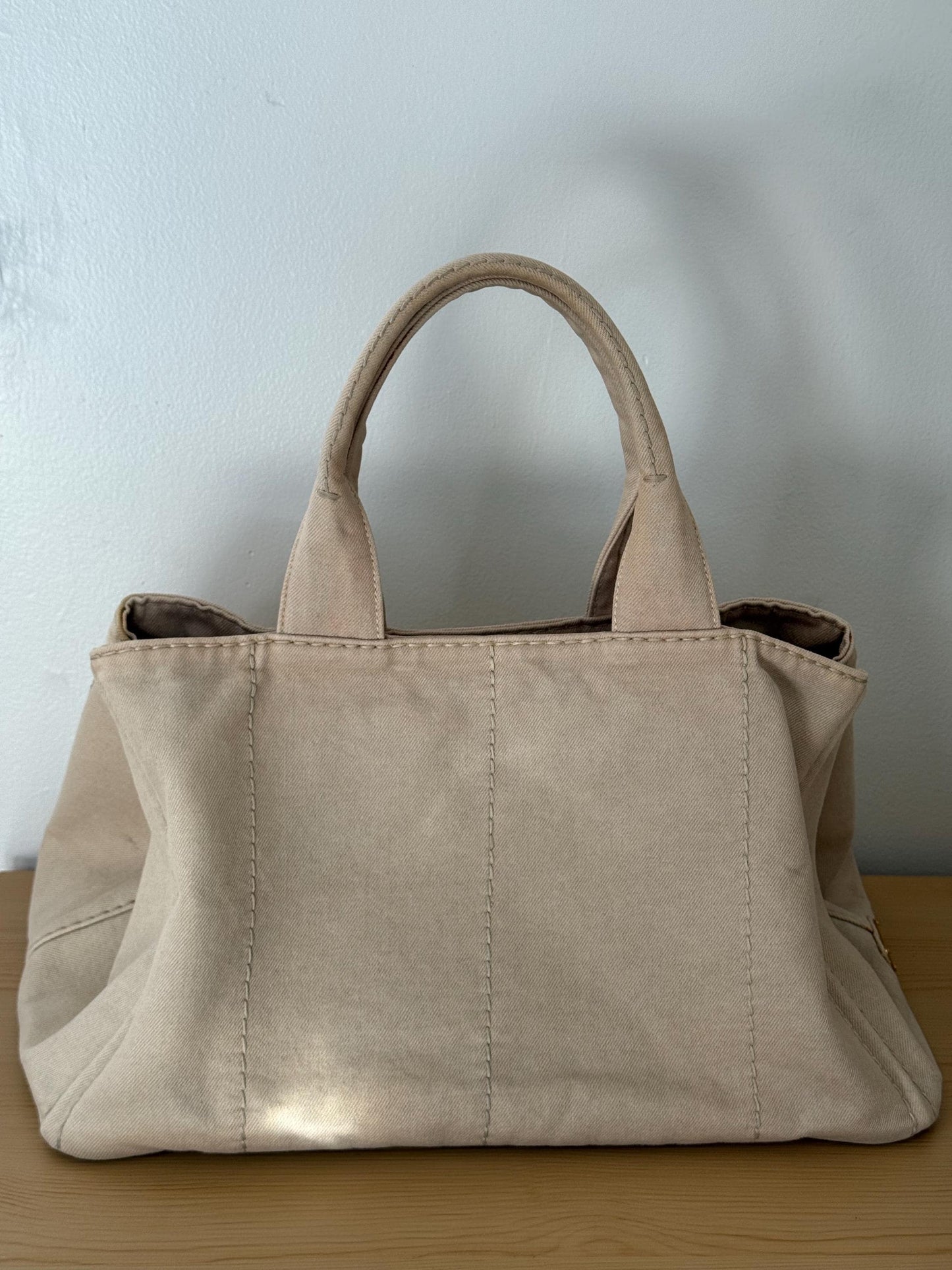 Prada Canapa Large Corda Beige Denim