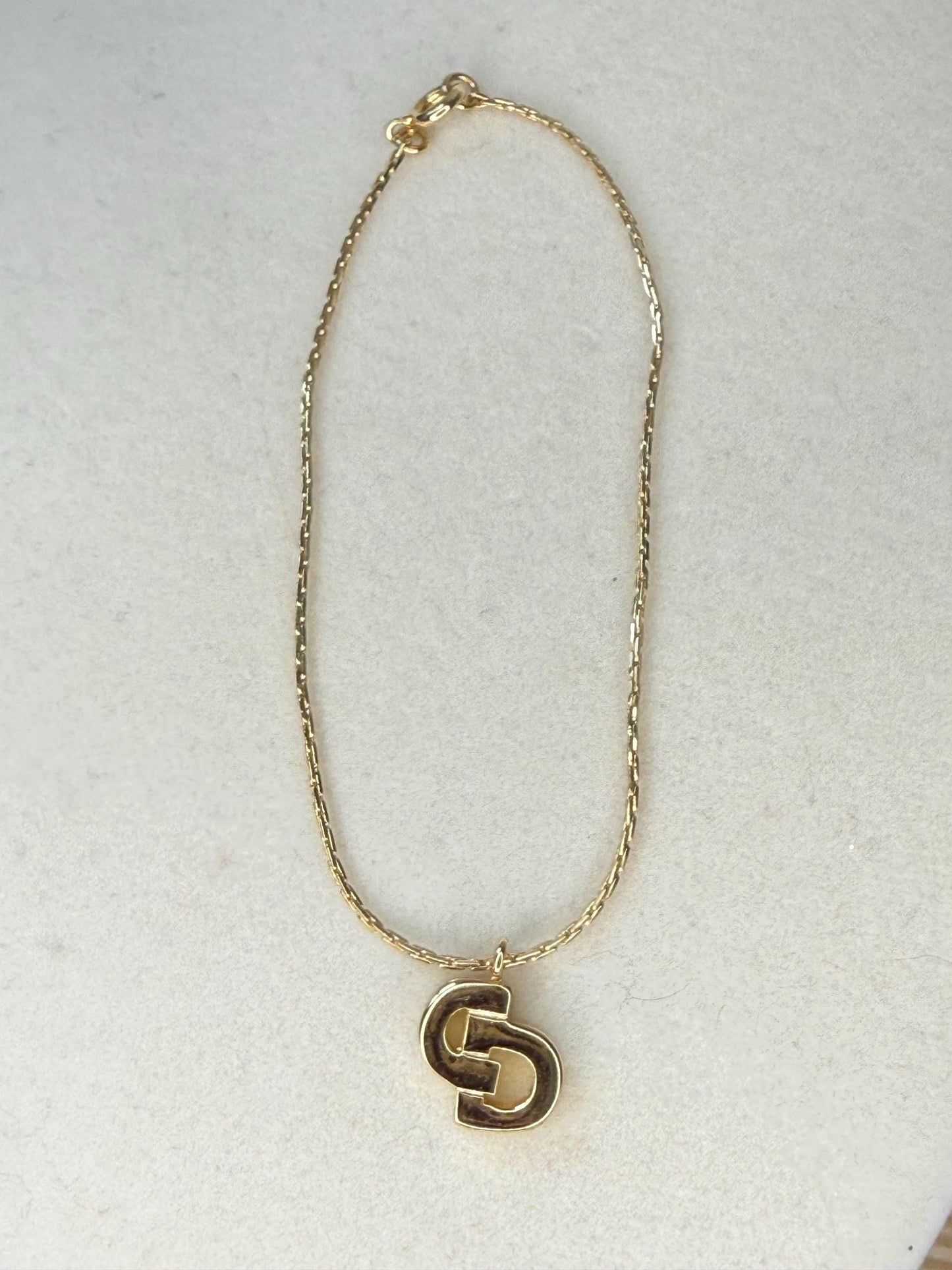 Christian Dior “CD" charm  7"  bracelet