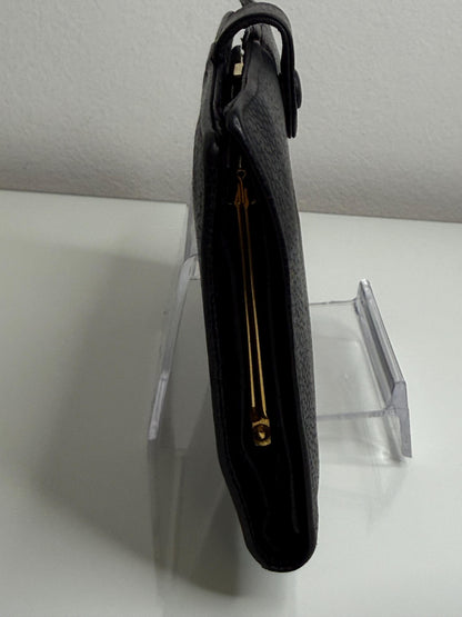 Chanel Coco Mark Black Caviar Leather Wallet
