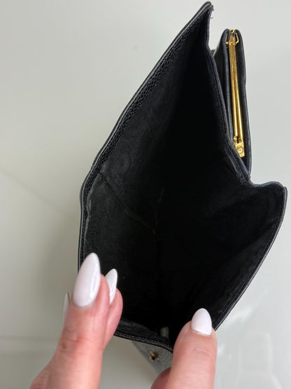 Chanel Coco Mark Black Caviar Leather Wallet