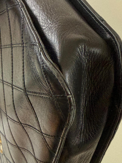 Chanel Vintage Black Quilted Lambskin Briefcase