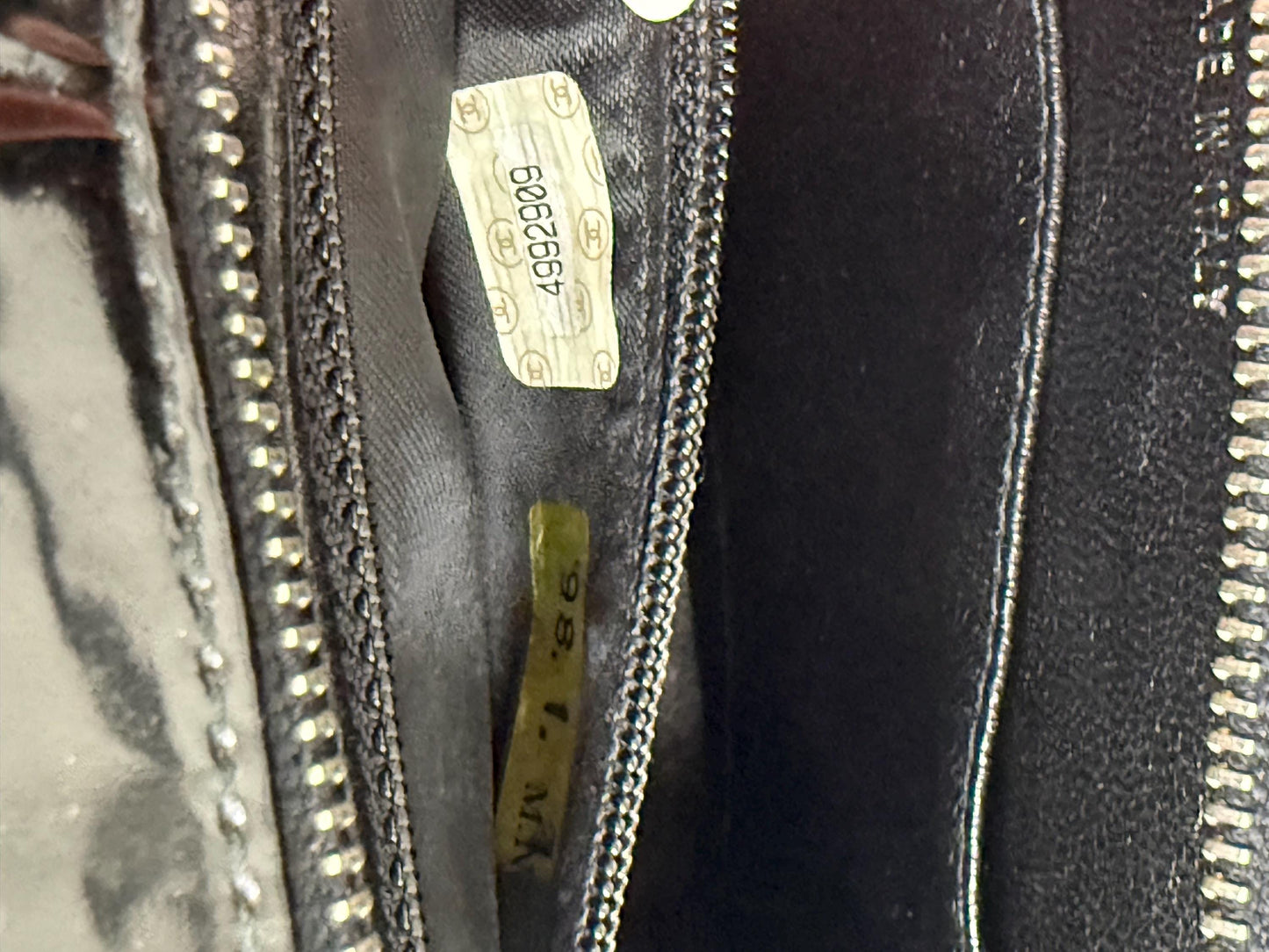 Chanel Black Patent Diamond Quilt Mini Tote Bag