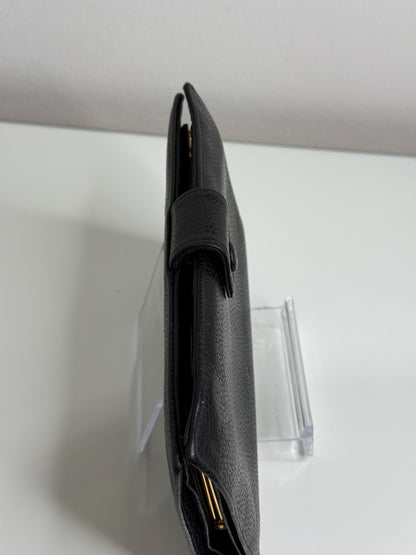 Chanel Coco Mark Black Caviar Leather Wallet