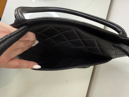 Chanel Vintage Timeless Medallion Black Lambskin Tote